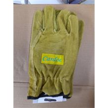 LADIES BEIGH SUEDE LEATHER LINED GLOVES