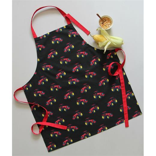 MARY TRACTOR COTTON APRON RED