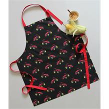 MARY TRACTOR COTTON APRON RED