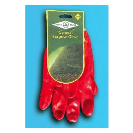PAIR NO 15 SMALL PVC KNITWRIST GRIP GLOVES 048-009
