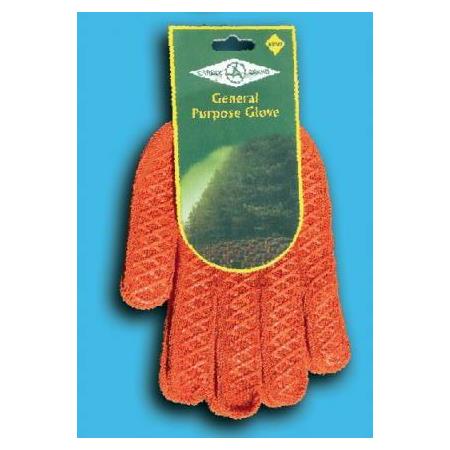 PAIR NO 17 MENS LATEX GLOVES CRISS CROSS ORANGE YELLOW