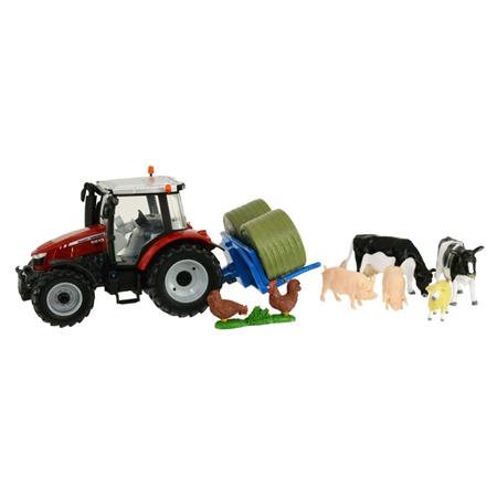 BRITAINS MASSEY FERGUSON 5612 TRACTOR PLAY SET
