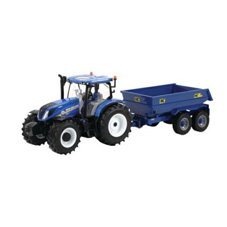 BRITAINS NEW HOLLAND T6 TRACTOR AND TRAILER SET