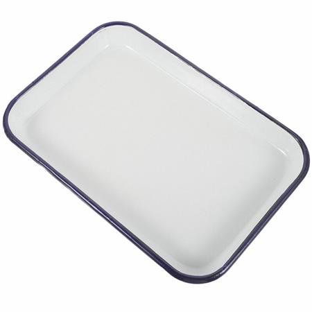 Falcon Enamel Bakepan - Traditional White 28cm x 23cm x 4.5D