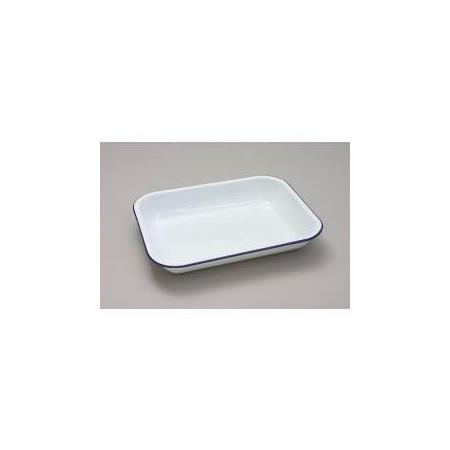 34cm x 28cm x 5D Enamel Bakepan - Traditional White