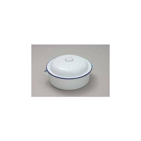 20cm x 8.5D Falcon Roaster Round - Traditional White