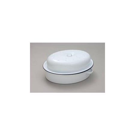 YFalcon Falcon Oval Roaster - Traditional White 26cm x 19cm x