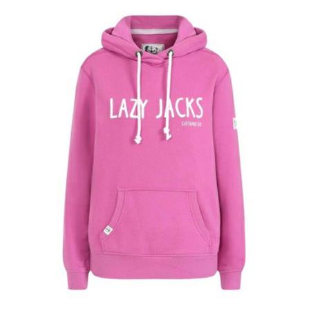 LAZY JACKS PRINTED HOODED SWEATSHIRT RASPBERRY