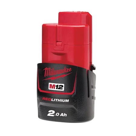 MILWAUKEE M12 B2 REDLITHIUM- Battery 12V 2.0Ah Li-Ion