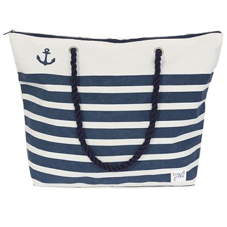 CANVAS BEACH BAG STRIPE