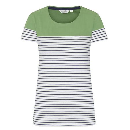 SHORT SLEEVE PANEL BRETON TOP SPRING GREEN