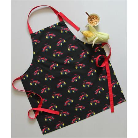 MARY TRACTOR COTTON APRON RED
