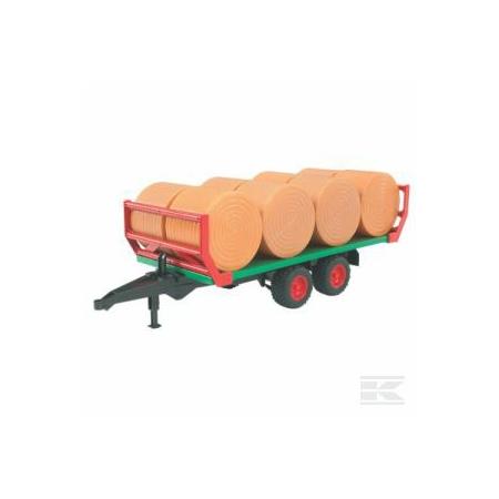 BRUDER ROUNDABLE TRAILER WITH 8 BALES