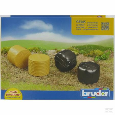 BRUDER ASSORTED ROUND BALES  (4 pcs)