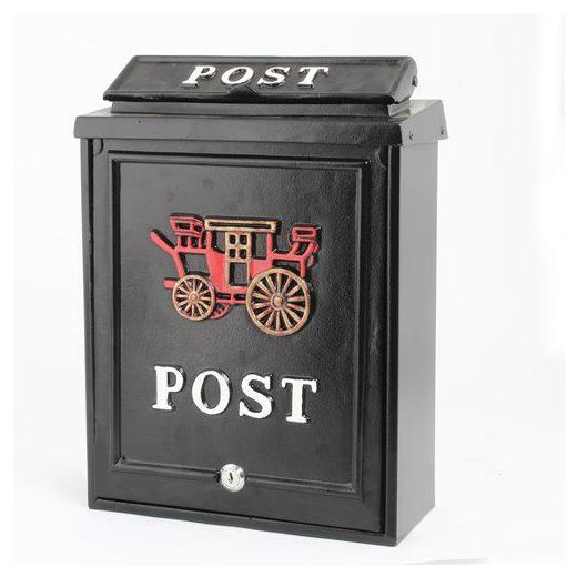 Aluminium post box with carriage design