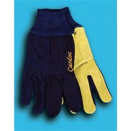 PAIR GL013 10W LADIES SUEDE LEATHER PALM COTTON BLACK GLOVES