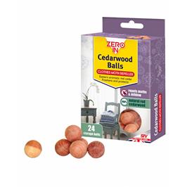 Pack 24 Cedarwood Clothes Moth Repeller Balls