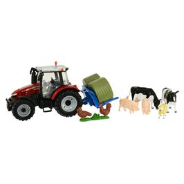 BRITAINS MASSEY FERGUSON 5612 TRACTOR PLAY SET