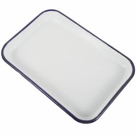 Falcon Enamel Bakepan - Traditional White 28cm x 23cm x 4.5D