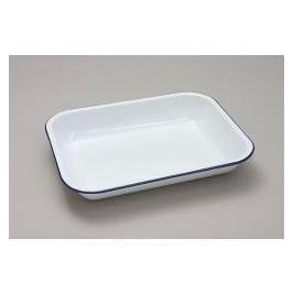 34cm x 28cm x 5D Enamel Bakepan - Traditional White