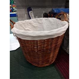 50 X 40 (COFFEE) ROUND LINED WICKER BASKET