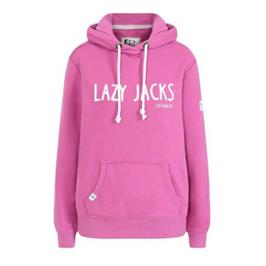 LAZY JACKS PRINTED HOODED SWEATSHIRT RASPBERRY