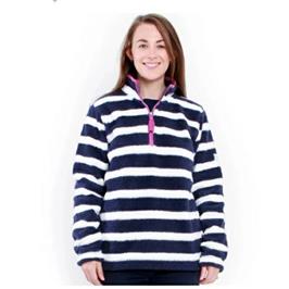 LAZY JACKS STRIPED 1/4 ZIP SNUG SWEATSHIRT