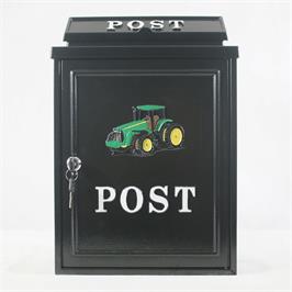 GREEN TRACTOR POST BOX