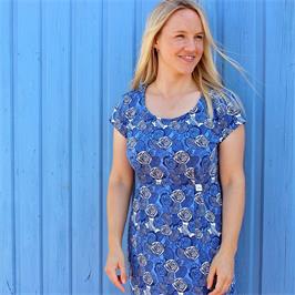 PRINTED POCKET DRESS ROSE