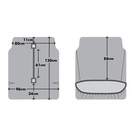TRANSIT 2 SEAT COVER BLACK