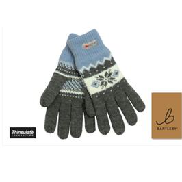 LADIES THINSULATED FAIRISLE GLOVES