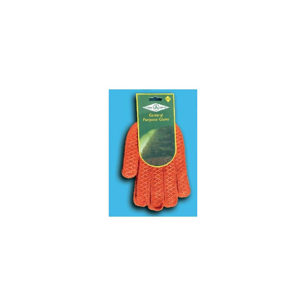 PAIR NO 17 MENS LATEX GLOVES CRISS CROSS ORANGE YELLOW