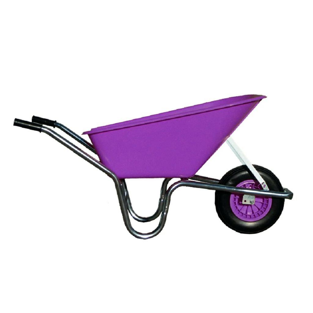110LTR PURPLE PLASTIC PUNCTURE PROOF WHEELBARROW