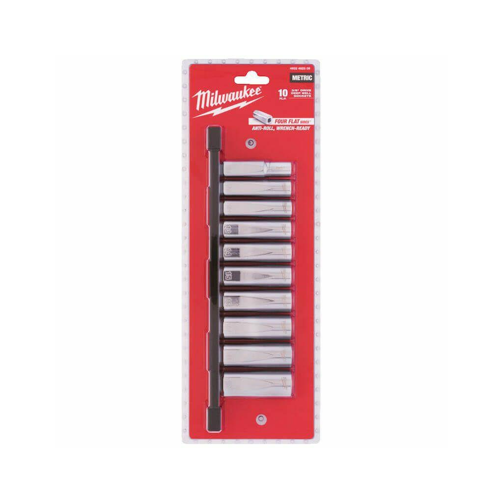 MILWAUKEE DEEP SOCKET METRIC 10PC 3/8&quot; DRIVE