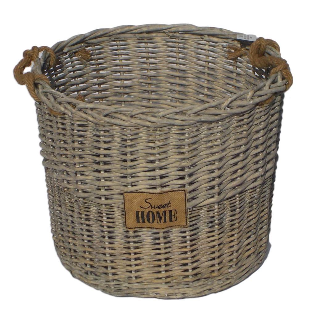 WILLOW ROPE LOG BASKET (SWEET HOME)