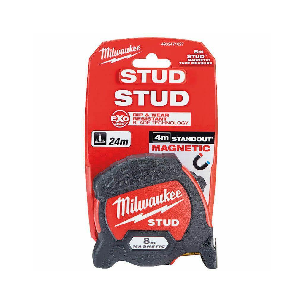 8m/26ft MILWAUKEE STUDT II Magnetic Tape Measure 8m/26ft