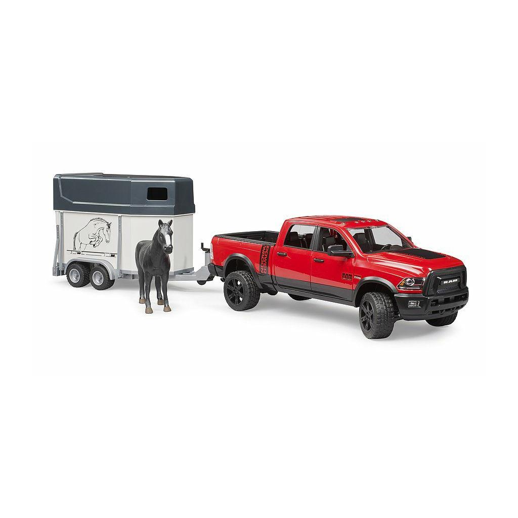 WAGON WITH HORSE TRAILER &amp; 1 HORSE