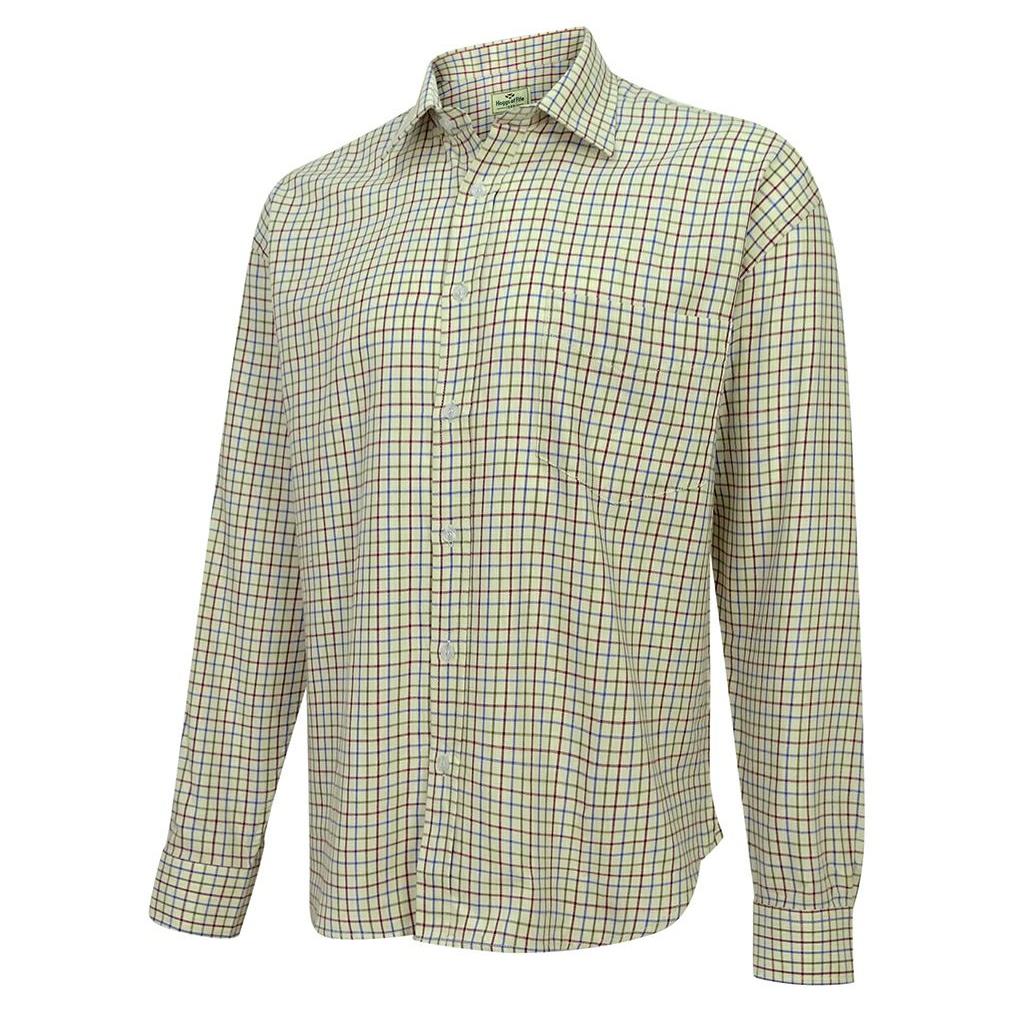 HOGGS PURE COTTON TATTERSALL WINE/BLUE/GREEN SHIRT