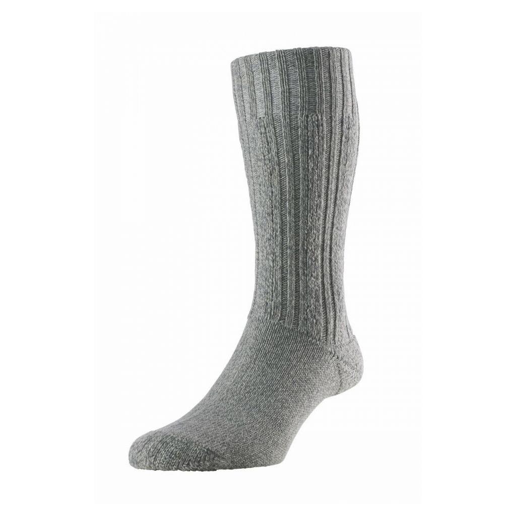 MERINO WOOL BOOT SOCKS GREY MARL