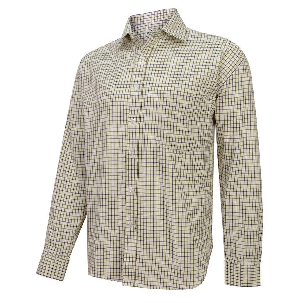 HOGGS PURE COTTON TATTERSALL NAVY/OLIVE SHIRT