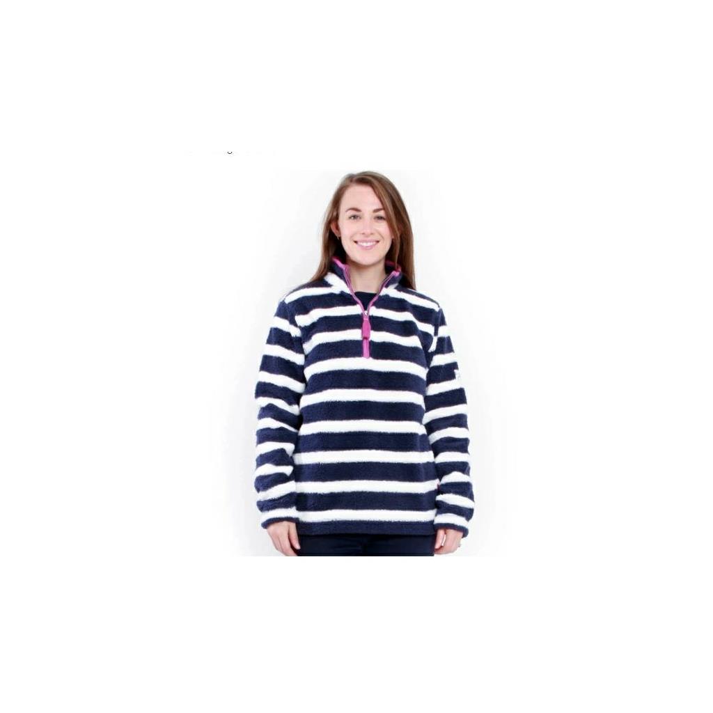 LAZY JACKS STRIPED 1/4 ZIP SNUG SWEATSHIRT