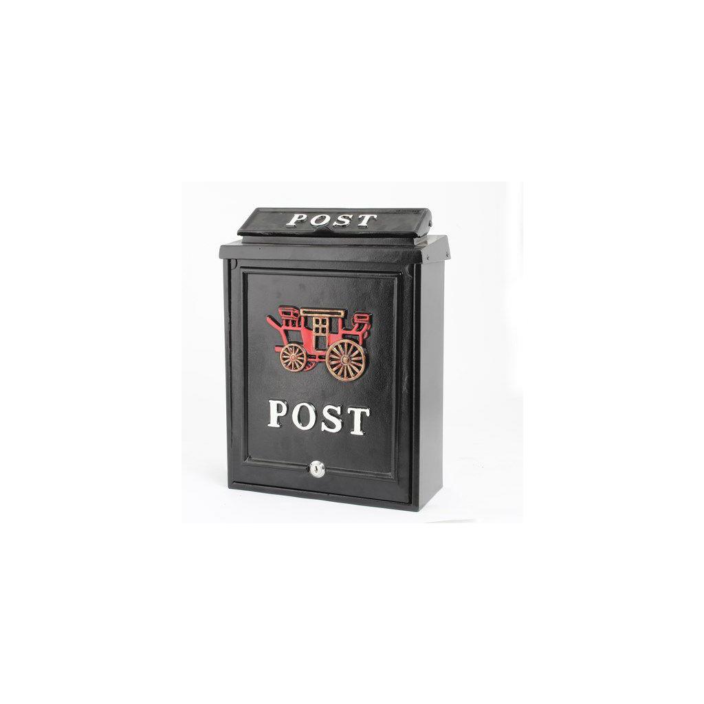 Aluminium post box with carriage design
