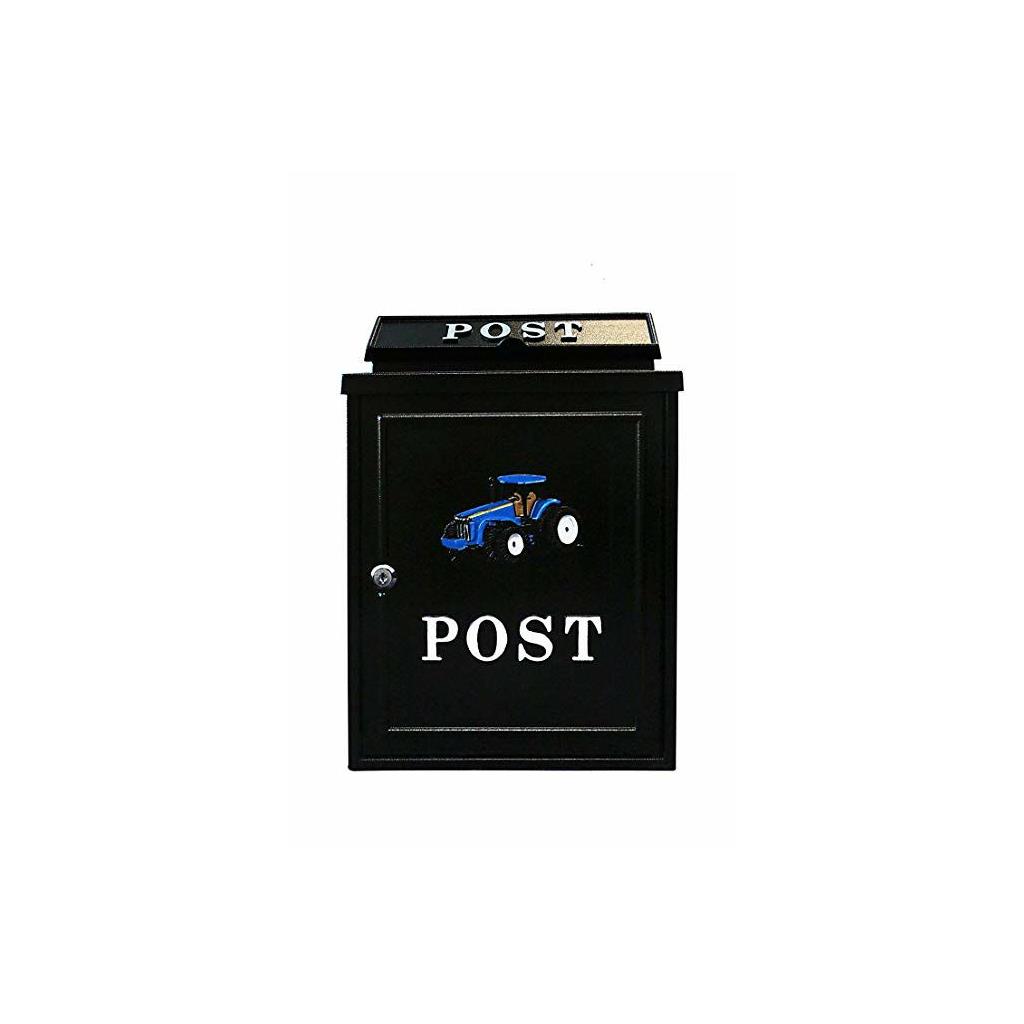 BLUE TRACTOR POSTBOX