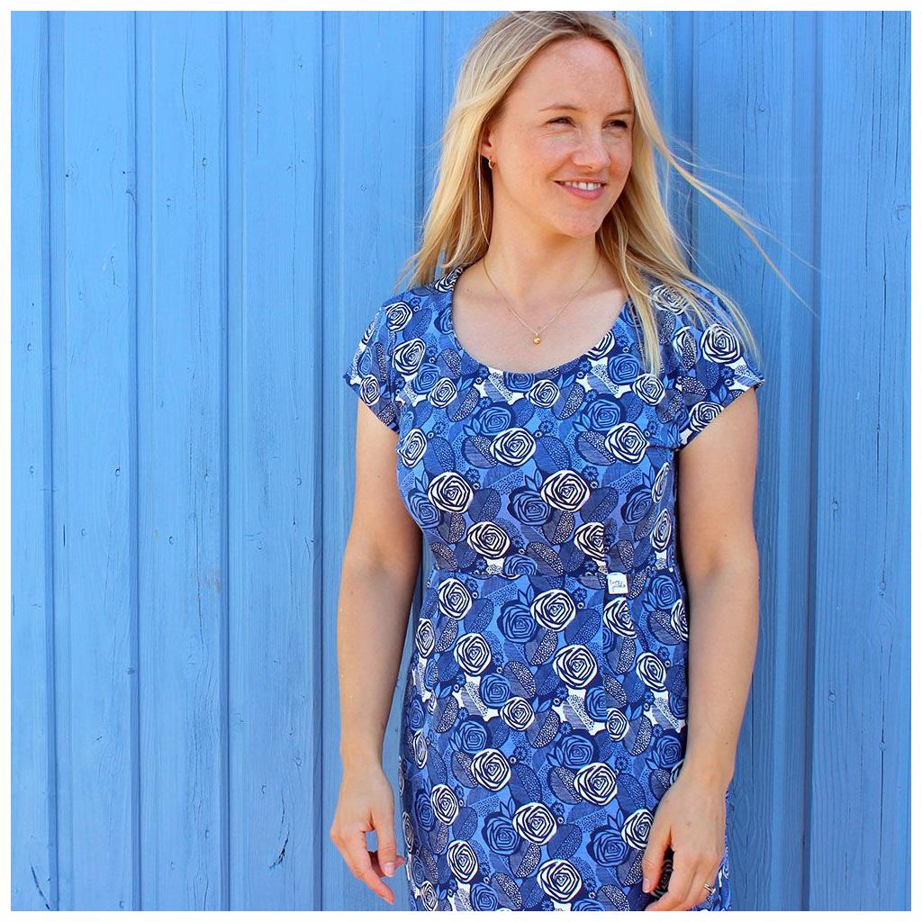 PRINTED POCKET DRESS ROSE