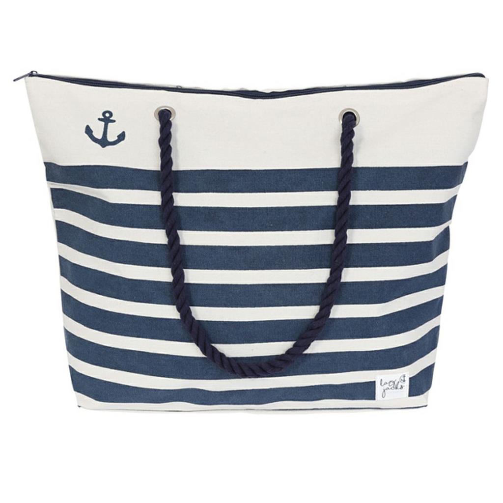 CANVAS BEACH BAG STRIPE