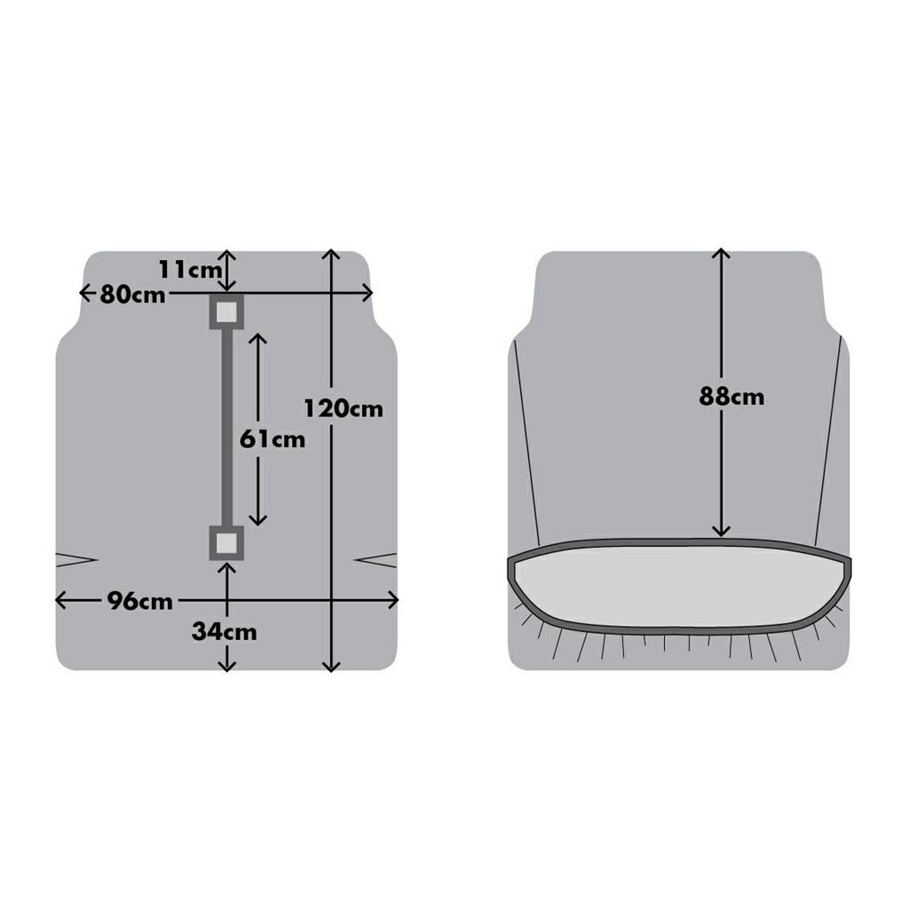 TRANSIT 2 SEAT COVER BLACK