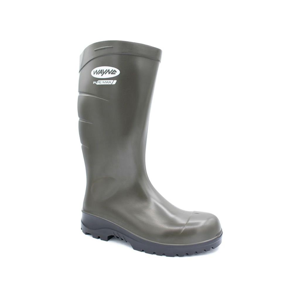Wayne S5 Safety Plus PU Wellingtons Green