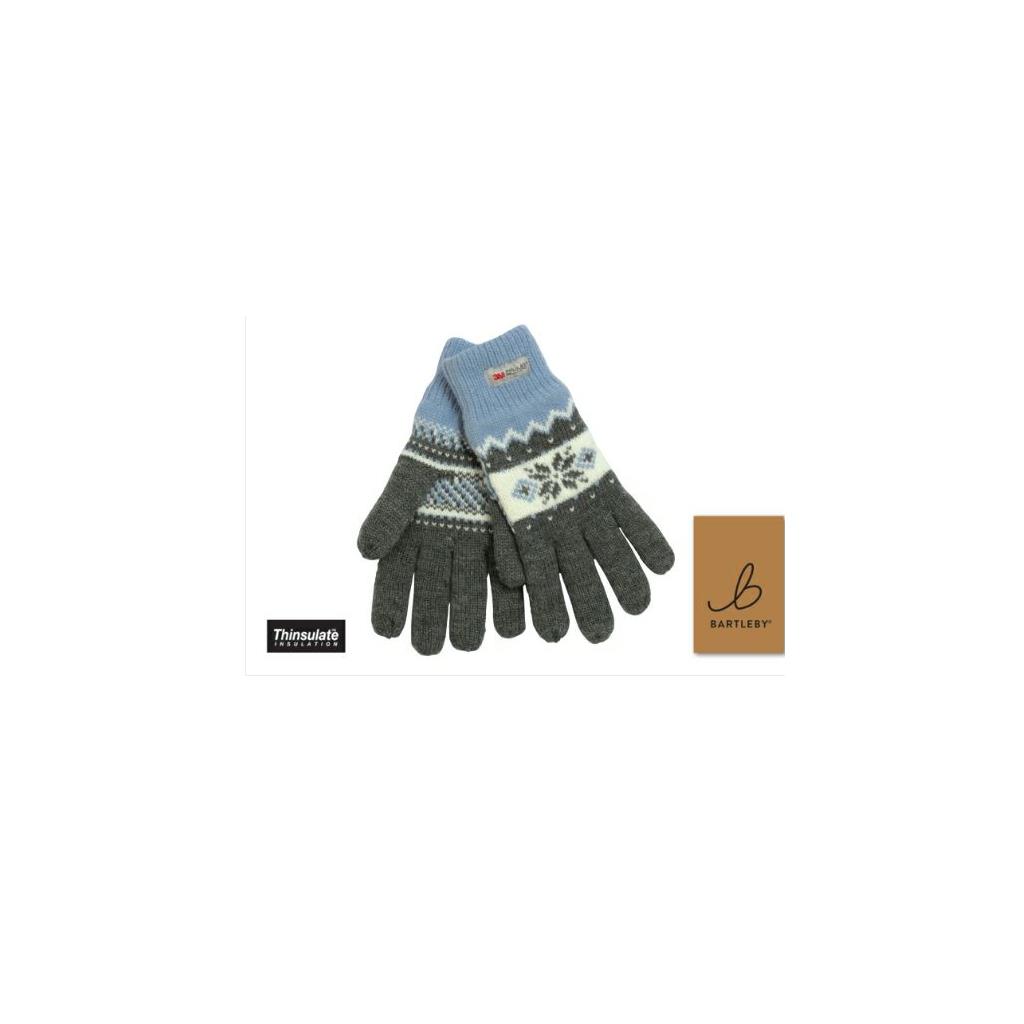 LADIES THINSULATED FAIRISLE GLOVES