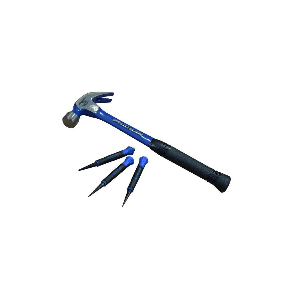 Vaughan All Steel Claw Hammer with Free Punch Set