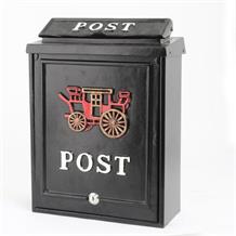 Aluminium post box with carriage design